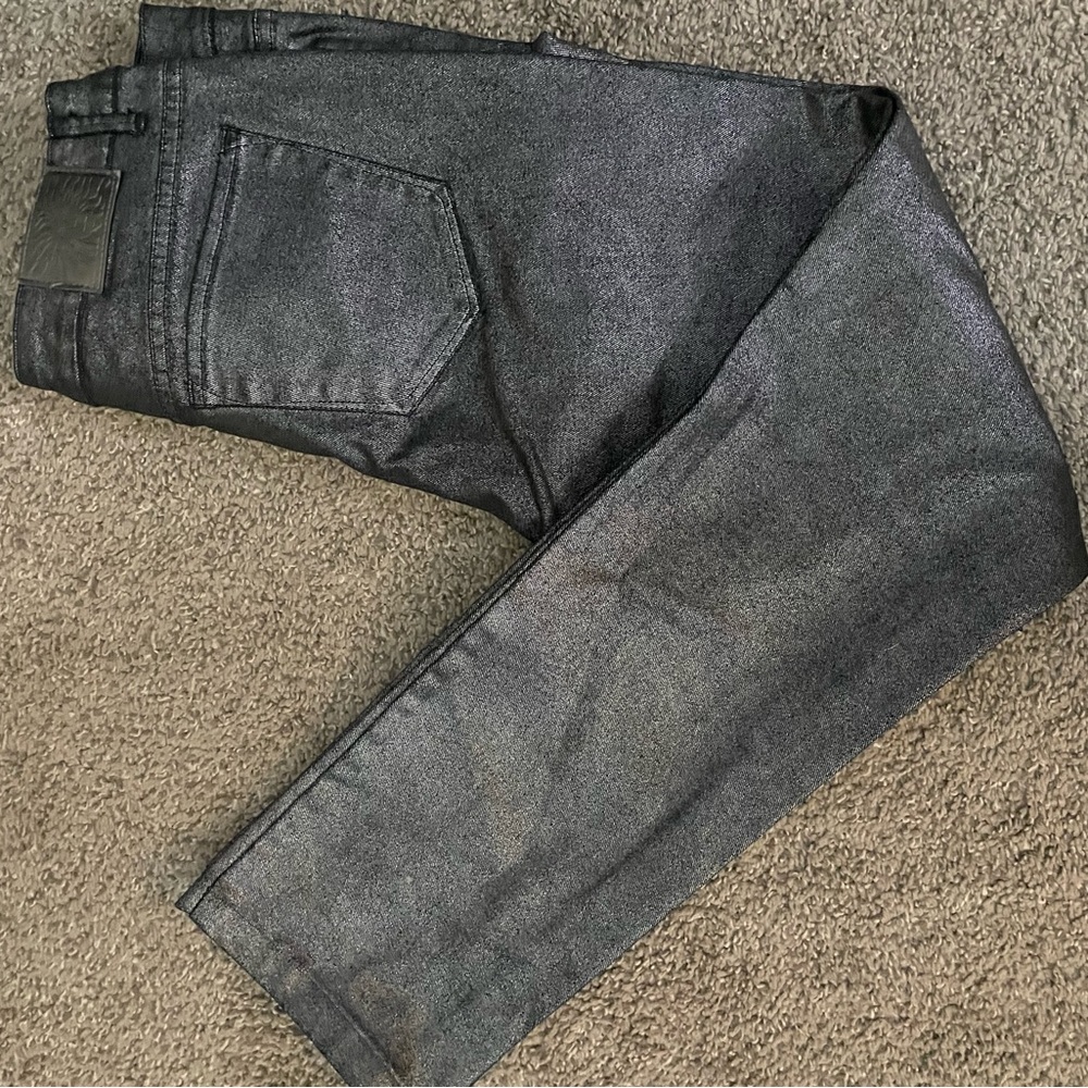 Straight Leg Metallic Anne Klein Jeans